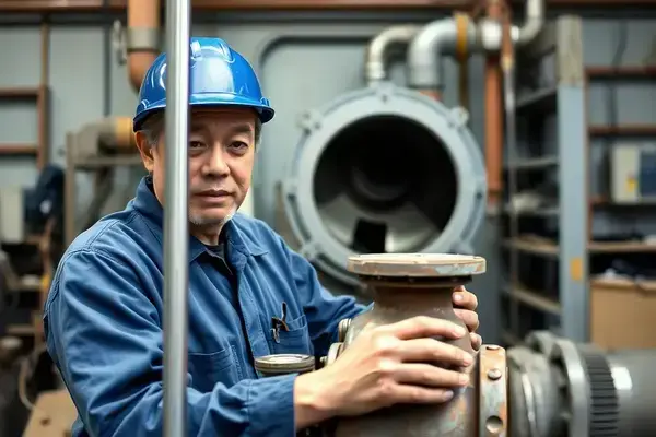 ポンプ交換の様子