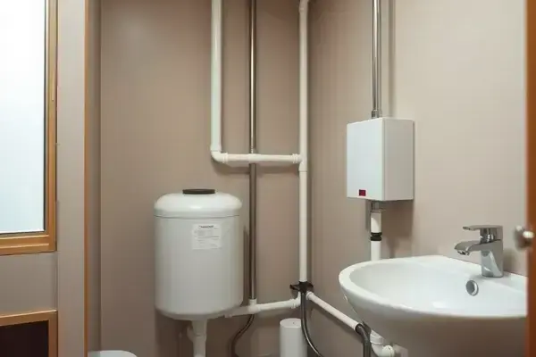 家庭用ポンプ点検の様子