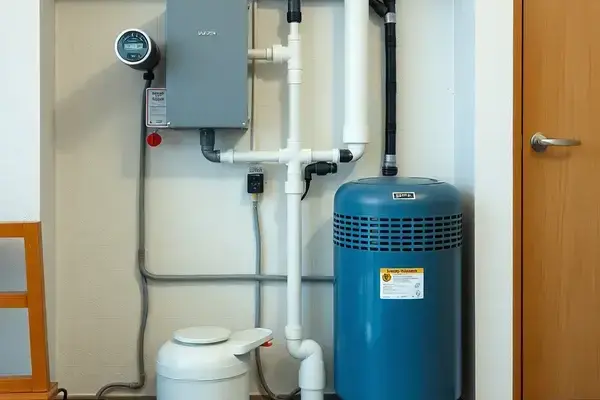 家庭用ポンプ点検の様子